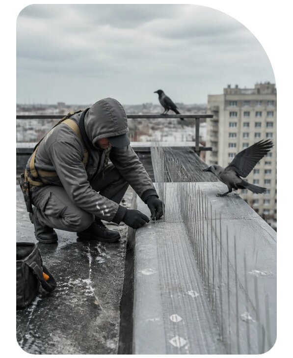 Защита от ворон под ключ в Ярцеве по цене от 5087 р. | Сенат-Рцв